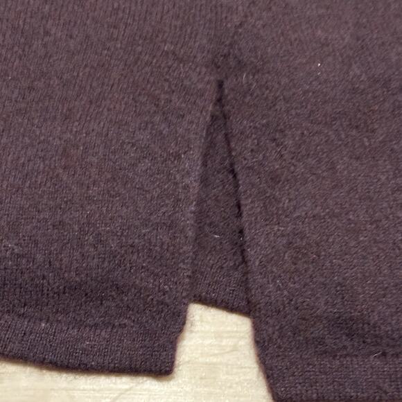 Philosophy Cashmere by Republic Women M Sweater Split Hem Tunic Purple - Picture 4 of 9